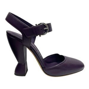 Salvatore Ferragamo Gazania Gancini Nappa Leather Purple Pumps Size 38 US 7.5